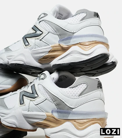 کفش کتانی مردانه سفید طوسی NEW BALANCE 9060 مدل 6585