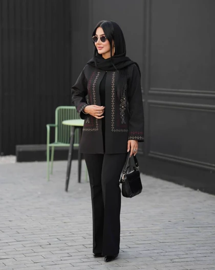 مانتوگلدوزی آینور کد 2982