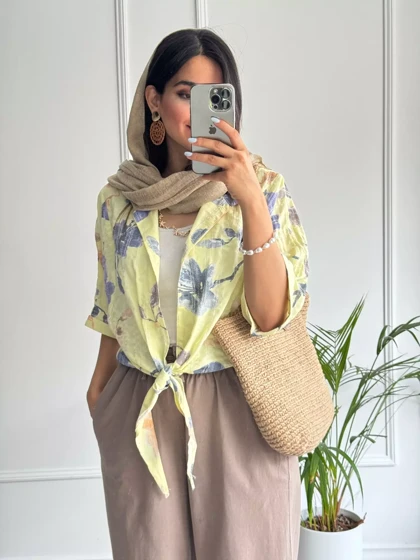 شومیز گره‌ای گندم