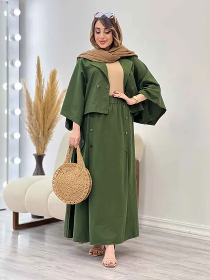 ست کت پانچ و دامن