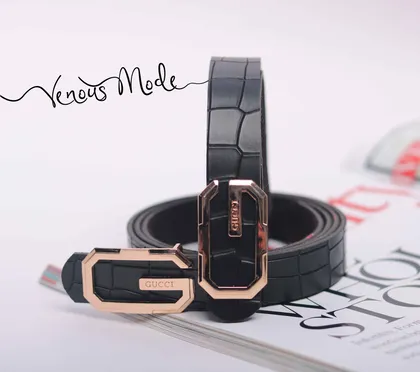 کمربند GUCCI مشکی طرحدار