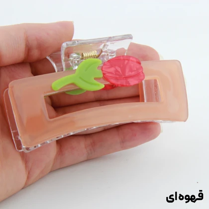 کلیپس دخترانه مدل گل لاله مستطیلی