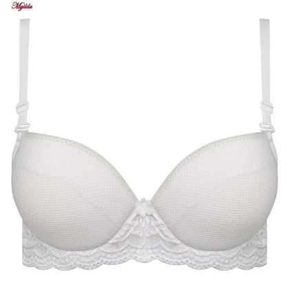 ست شورت و سوتین زنانه پانیذ مدل فنردار بند متحرک کاپ اسفنجی سفید کد 4958