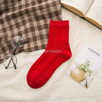 جوراب ساق‌دار قرمز1186