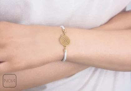 دستبند استیل بافت مارپیچ