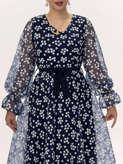 3844-پیراهن ماکسی بابونه