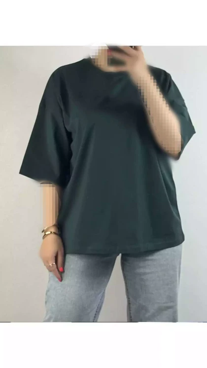 تیشرت باکسی نخ پنبه زنانه 63001