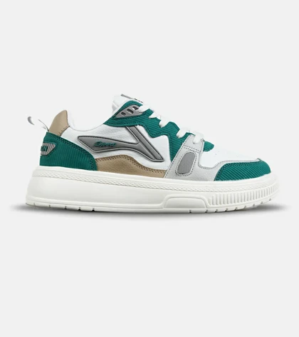 کفش کتانی مردانه سفید طوسی سبز FASHION مدل 7426