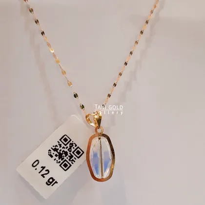 آویز سوارسکی استوانه ای سفید-کد 199