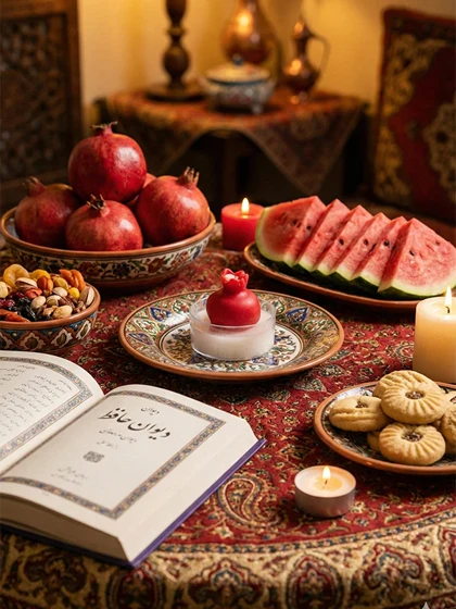 شمع انار قرمز