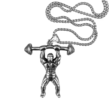 گردنبند بدنسازی استیل فیگور مدل 404A0106