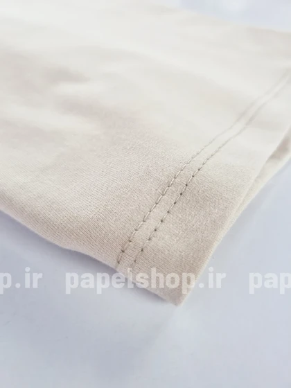 تیشرت کراپ یقه گرد طرح استیچ