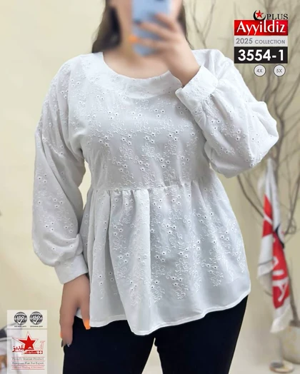 شومیز مجلسی زنانه سایز بزرگ کد 3554