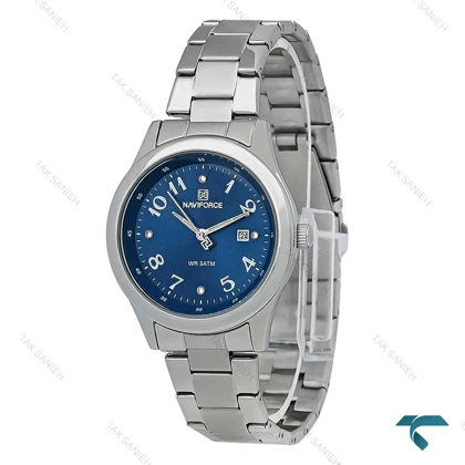 ساعت مچی زنانه نیوی فورس NF5059 سیلور صفحه سرمه ای NaviForce-7759-L