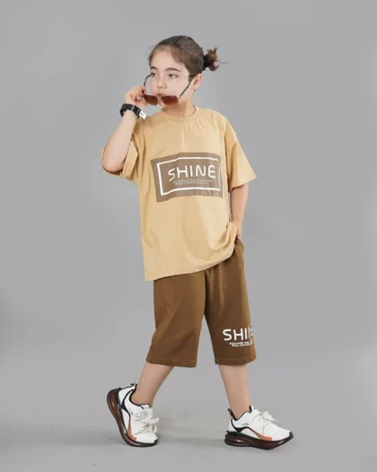 تیشرت و شلوارک پسرانه طرح Shine