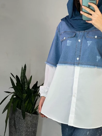 تونیک مانتویی جین پرتو