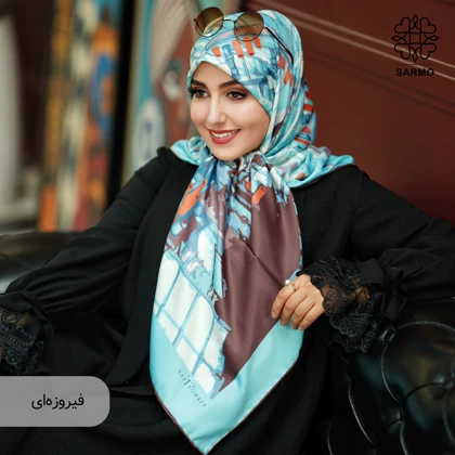 روسری ابریشم کجراه بام خیال
