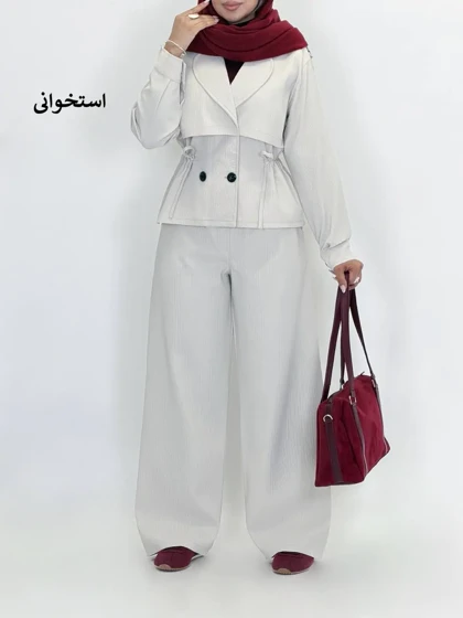 7574-کت و شلوار نارین