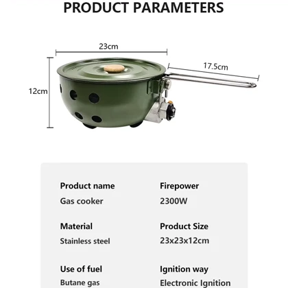 دیگ کمپینگ دارای اجاق گاز مدل BDZ-153-KS2406