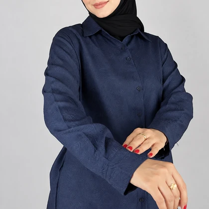 شومیز زنانه طرح حرارتی سرمه‌ای شومیز سبک تابستانی شیک