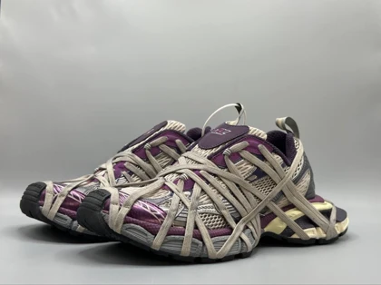 کتانی بالنسیاگا 3 ایکس اسپایدر طوسی نقره ای بنفش/ Balenciaga 3XL Spider