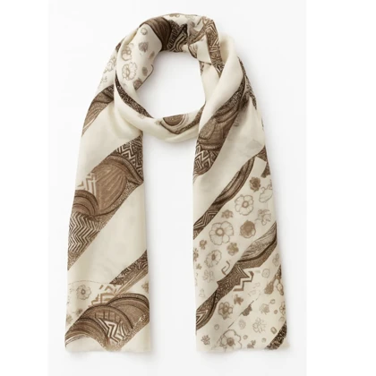 شال زنانه نخی گل‌دار وارداتی کیفیت عالی