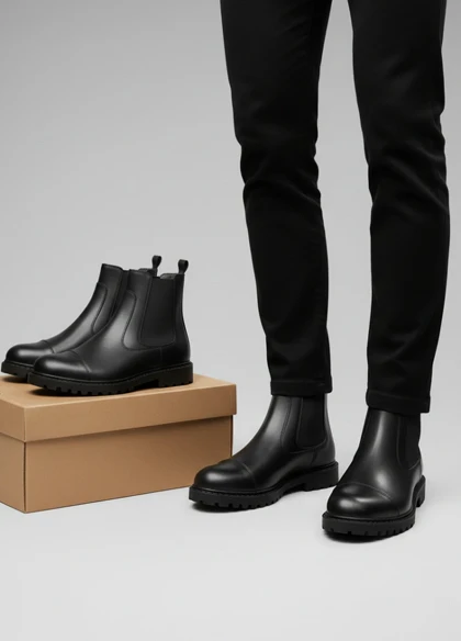 نیم بوت مردانه بغل کش مدل smith-مشکی