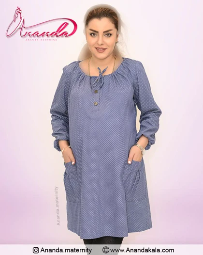 تونیک بارداری جین کاغذی خالدار