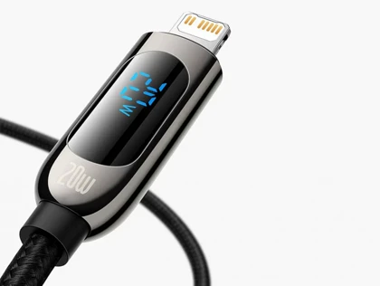 کابل شارژ لایتنینگ به تایپ سی 20 وات بیسوس Baseus Display Fast Charging Data Cable 2m CATLSK-A01
