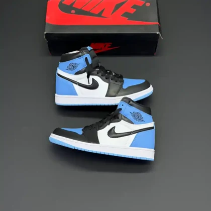 کفش نایک ایر جردن وان رترو ساق‌دار مشکی آبی Nike Air Jordan 1 Retro High Black Blue