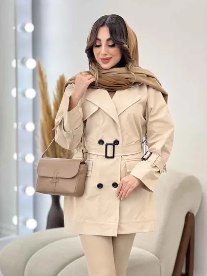 بارانی سرجیب دوبل ژیله دار