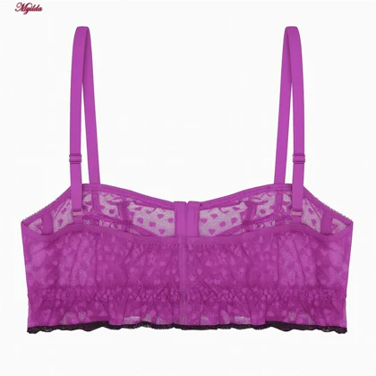 ست شورت و نیم‌تنه زنانه مدل فنردار رنگ بنفش ماییلدا کد 5432-606