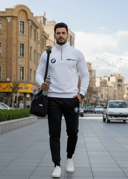 ست دورس و شلوارbmw مردانه طرح Mpower
