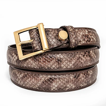 کمربند زنانه چرم یلسان مدل آتیس کد052-RTL