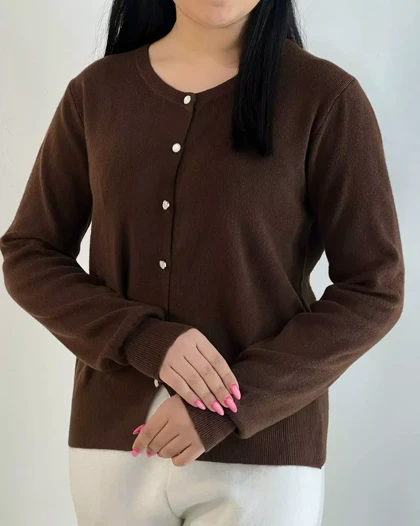 کاردیگان بافت جلو دکمه 4 رنگ کد 5521