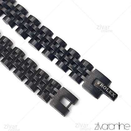 دستبند رولکس مشکی باریک 40045