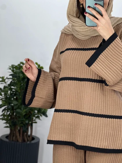 ست تونیک و شلوار بافت صبرا