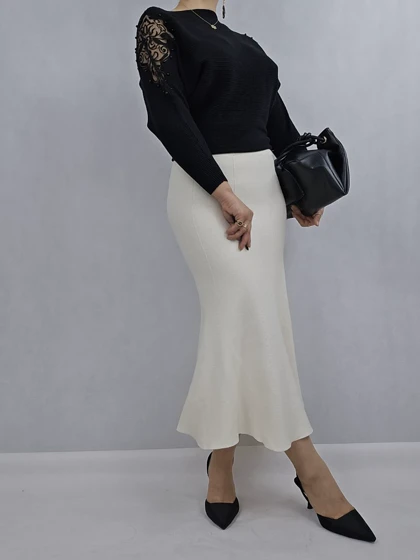 دامن بافت مدل لوتوس