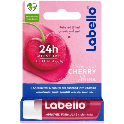 بالم لب لابلو Labello مدل Shine رطوبت‌رسانی 24 ساعته و حاوی ویتامین E