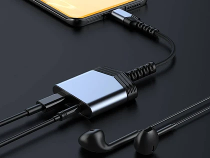 مبدل تایپ سی به تایپ سی و درگاه صدای جک 3.5 میلی‌متری رسی RDS-A19