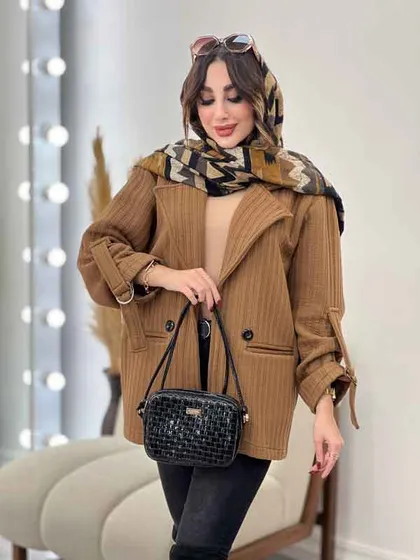 پالتو دو دکمه آستین سگک