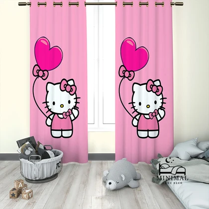 پرده کودک طرح کیتی مدل W5014