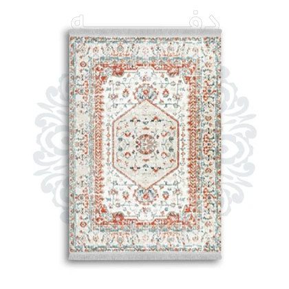 *جدید* فرشینه از جنس پارچه شانل مخمل ترک طرح فانتزی برند دفه کد 1831