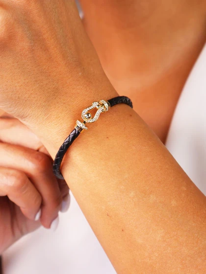 دستبند زنانه فرد FRED نگین ریز کد B2109