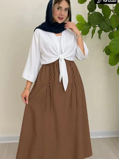 شومیز دامن جلوگره
