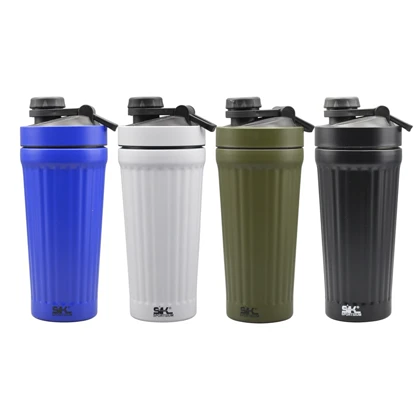 شیکر استیل ورزشی یک تیکه اسپورتیوم مدل Grooved ظرفیت 0.75 لیتر