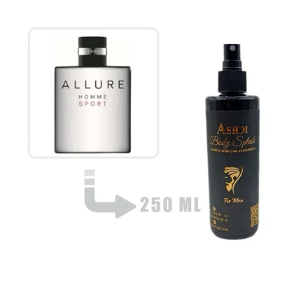 بادی اسپلش عطر ادکلن شنل الور هوم اسپرت مردانه 250 میل Chanel Allure Homme Sport for Men 250ml