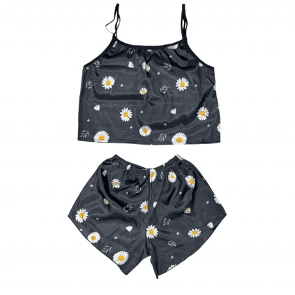 ست تاپ و شلوارک طرح گل 229