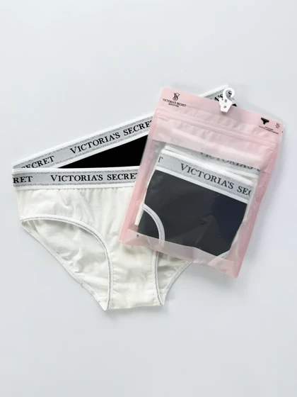 شورت اسلیپ زنانه نخ پنبه کمر کش شاین بسته 2 عددی ویکتوریا سکرت Victoria's Secret