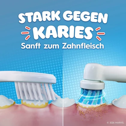 مسواک برقی کودک اورال بی Oral-B مدل Spiderman با سری فوق نرم